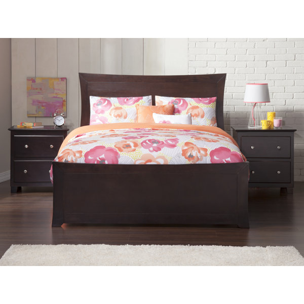 AFI Furnishings Metro Low Profile Solid Wood Platform Bed with Matching